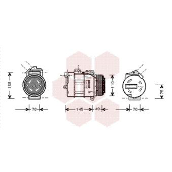 Compresseur, climatisation VAN WEZEL OEM 64526911341