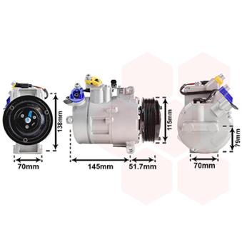 Compresseur, climatisation VAN WEZEL OEM 9174803