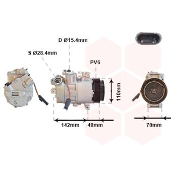 Compresseur, climatisation VAN WEZEL OEM 64526987863