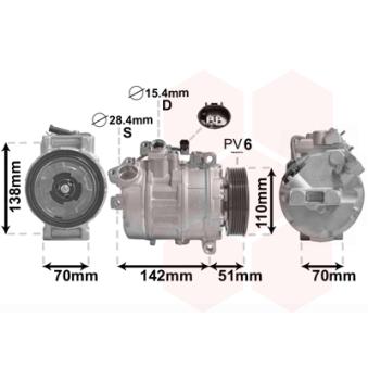 Compresseur, climatisation VAN WEZEL 0600K417