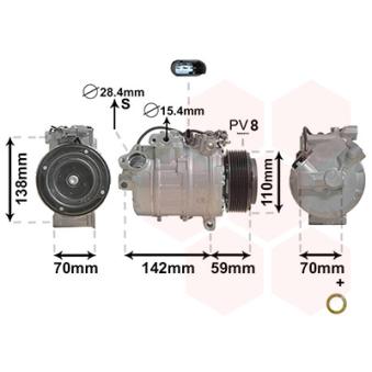 Compresseur, climatisation VAN WEZEL OEM 64509196890