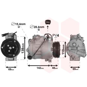 Compresseur, climatisation VAN WEZEL OEM 9121762