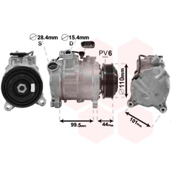 Compresseur, climatisation VAN WEZEL OEM 64529396722