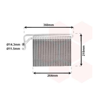 Évaporateur climatisation VAN WEZEL 0600V024