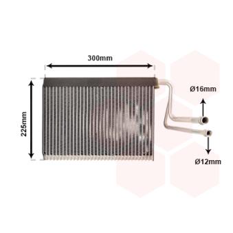 Évaporateur climatisation VAN WEZEL 0600V364