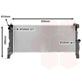 Radiateur, refroidissement du moteur VAN WEZEL 06012705