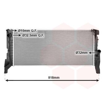 Radiateur, refroidissement du moteur VAN WEZEL 06012722