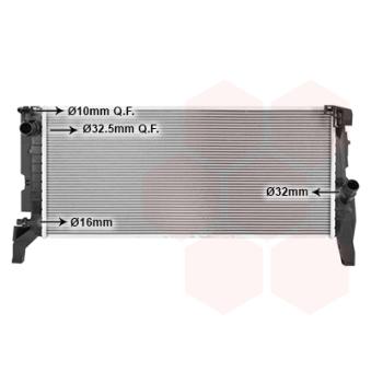 Radiateur, refroidissement du moteur VAN WEZEL 06012724