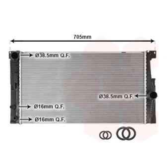 Radiateur, refroidissement du moteur VAN WEZEL 06012766