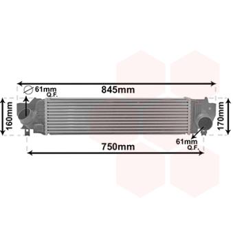 Intercooler, échangeur VAN WEZEL 06014702