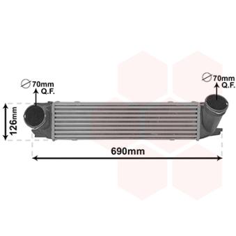 Intercooler, échangeur VAN WEZEL 06014712