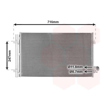 Condenseur, climatisation VAN WEZEL 06015703