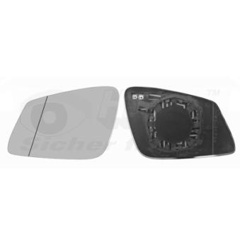 Verre de rétroviseur, rétroviseur extérieur VAN WEZEL [0617837]