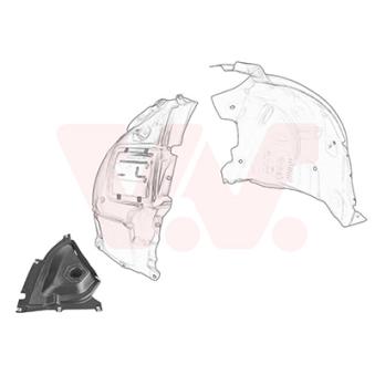 Garniture, passage de roue avant gauche VAN WEZEL [0633431]