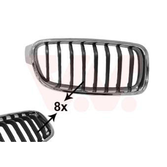 Grille de radiateur VAN WEZEL [0670516]