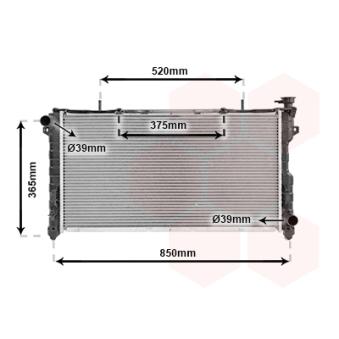 Radiateur, refroidissement du moteur VAN WEZEL OEM 4809225