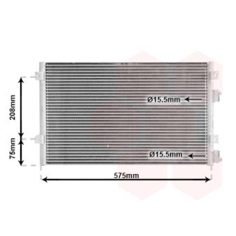 Condenseur, climatisation VAN WEZEL [07005103]