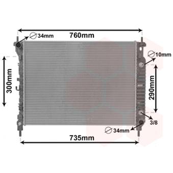 Radiateur, refroidissement du moteur VAN WEZEL OEM 4819583