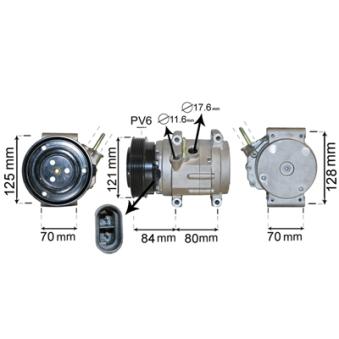 Compresseur, climatisation VAN WEZEL OEM 4813543