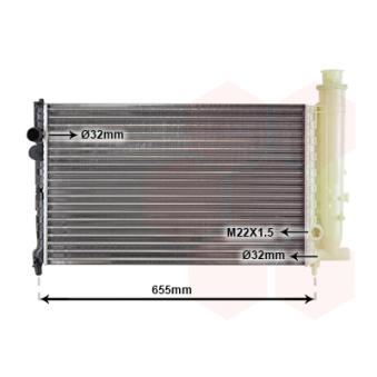 Radiateur, refroidissement du moteur VAN WEZEL 09002011
