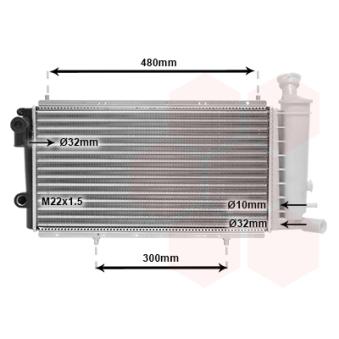 Radiateur, refroidissement du moteur VAN WEZEL OEM 96148094