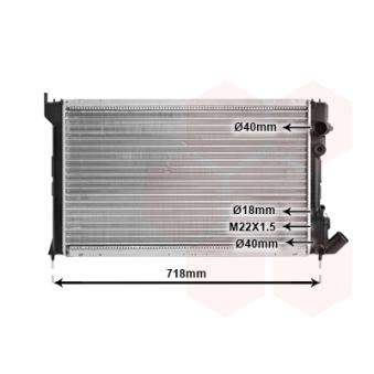 Radiateur, refroidissement du moteur VAN WEZEL [09002037]