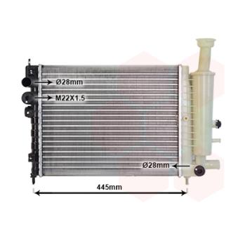 Radiateur, refroidissement du moteur VAN WEZEL 09002040