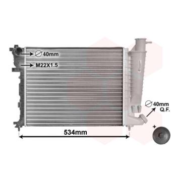 Radiateur, refroidissement du moteur VAN WEZEL OEM 1301TR