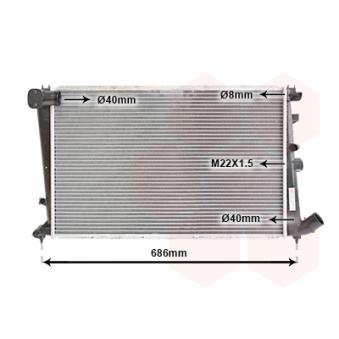 Radiateur, refroidissement du moteur VAN WEZEL OEM 133019