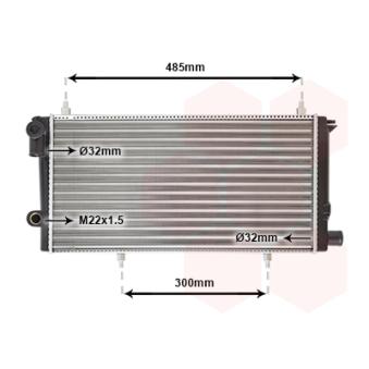 Radiateur, refroidissement du moteur VAN WEZEL OEM 1301Y2