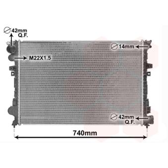 Radiateur, refroidissement du moteur VAN WEZEL OEM 1476529080