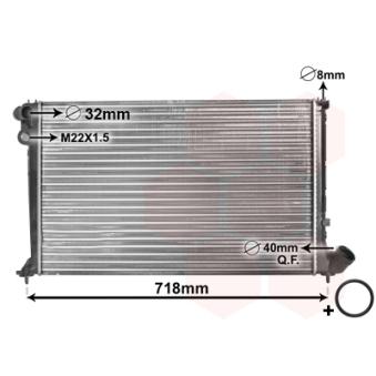 Radiateur, refroidissement du moteur VAN WEZEL OEM 1330GE