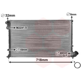 Radiateur, refroidissement du moteur VAN WEZEL OEM 00001301FP