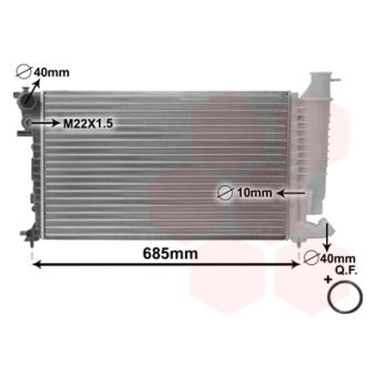 Radiateur, refroidissement du moteur VAN WEZEL OEM 1301W9