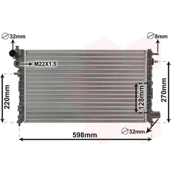 Radiateur, refroidissement du moteur VAN WEZEL OEM 1301VT