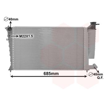 Radiateur, refroidissement du moteur VAN WEZEL OEM 133025