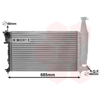 Radiateur, refroidissement du moteur VAN WEZEL OEM 133008