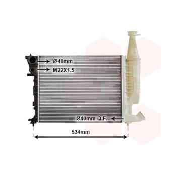 Radiateur, refroidissement du moteur VAN WEZEL OEM 133052