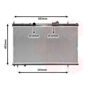 Radiateur, refroidissement du moteur VAN WEZEL OEM 1330K3