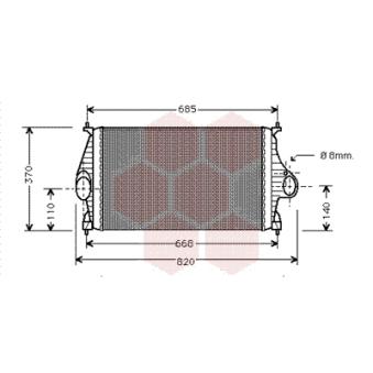 Intercooler, échangeur VAN WEZEL 09004050