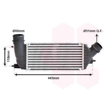 Intercooler, échangeur VAN WEZEL OEM 14401098000