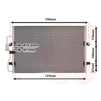 Condenseur, climatisation VAN WEZEL 09005093