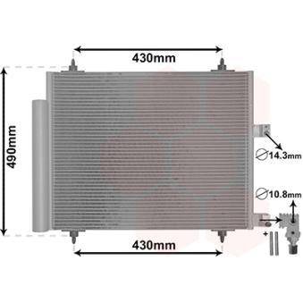 Condenseur, climatisation VAN WEZEL OEM 6455AP