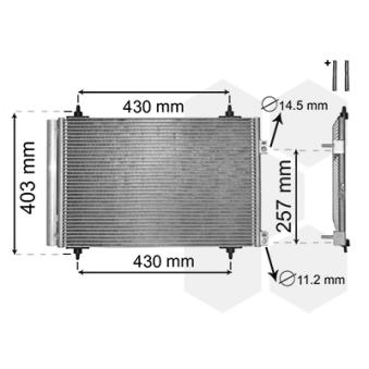 Condenseur, climatisation VAN WEZEL 09005231
