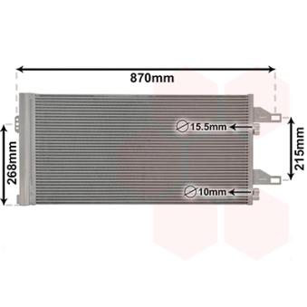 Condenseur, climatisation VAN WEZEL OEM 6455EQ