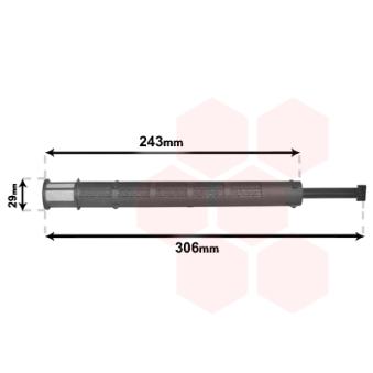 Filtre déshydratant, climatisation VAN WEZEL [0900D249]