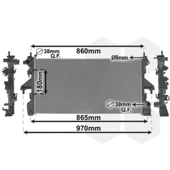 Radiateur, refroidissement du moteur VAN WEZEL OEM 1626264480
