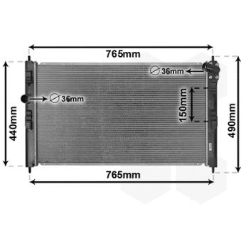 Radiateur, refroidissement du moteur VAN WEZEL OEM 1611245980