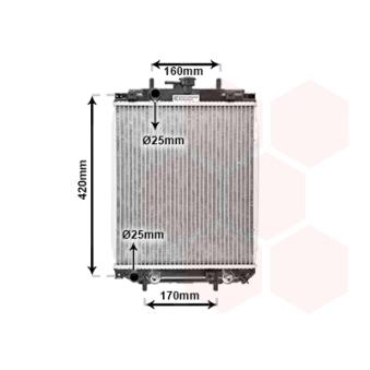 Radiateur, refroidissement du moteur VAN WEZEL OEM 1640097202