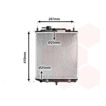 Radiateur, refroidissement du moteur VAN WEZEL 11002048